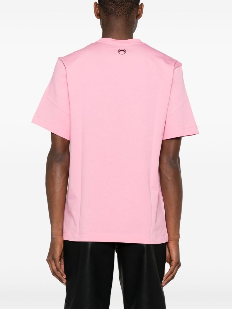 Pink Logo-print Organic Cotton T-shirt