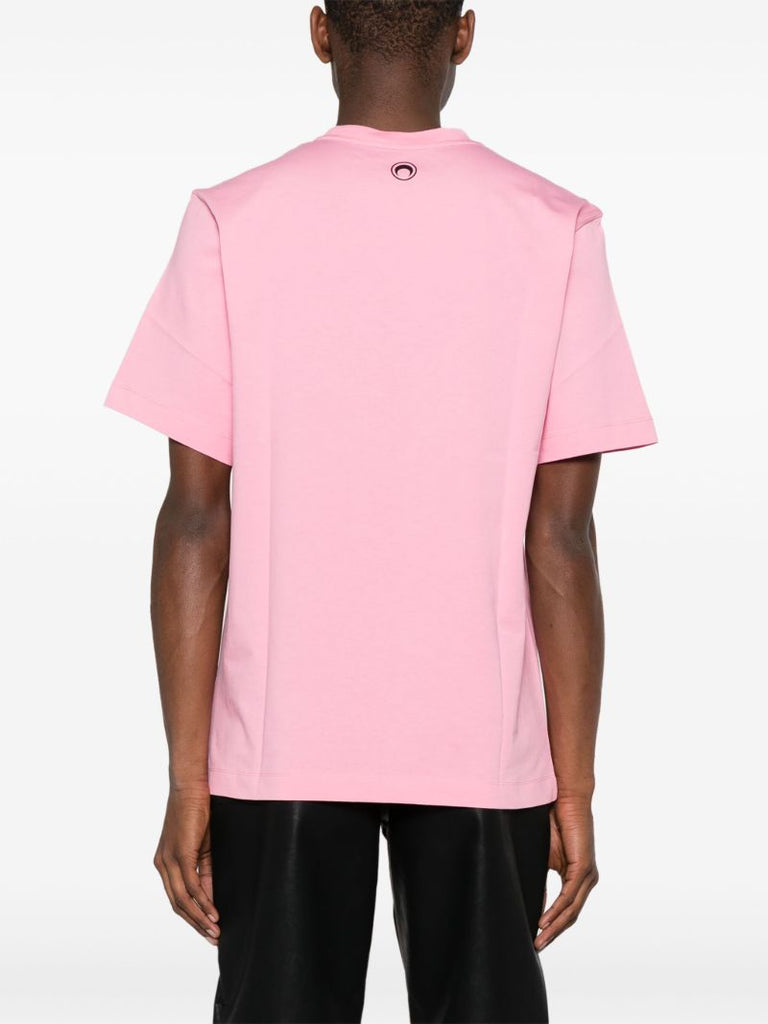 Pink Logo-print Organic Cotton T-shirt