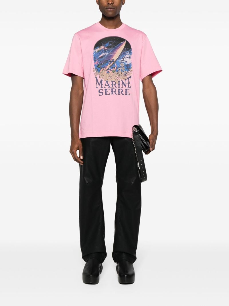 Pink Logo-print Organic Cotton T-shirt