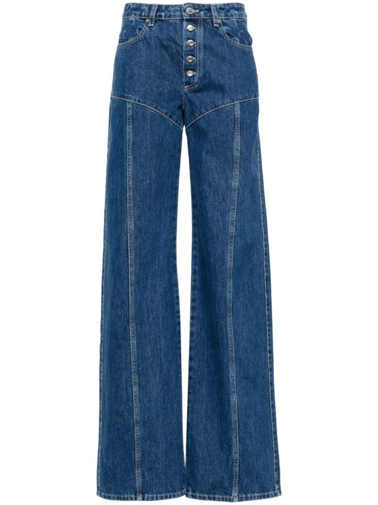 Blue Deadstock Wide-leg Jeans