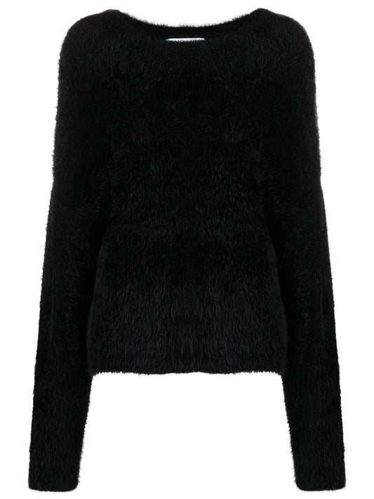 Black Crescent Moon Knit Sweater