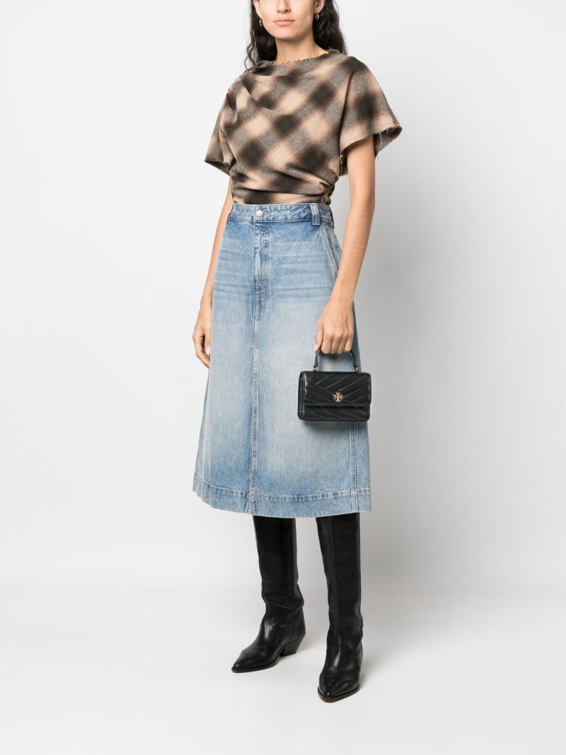 Black Kira Mini Leather Tote Bag