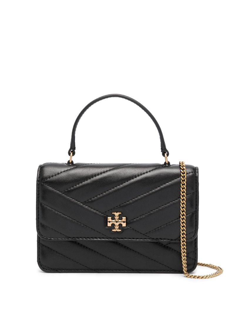 Black Kira Mini Leather Tote Bag