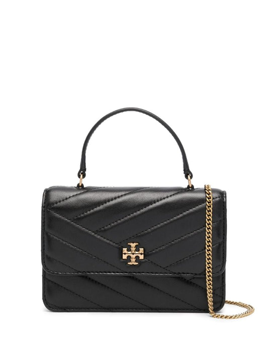 Black Kira Mini Leather Tote Bag