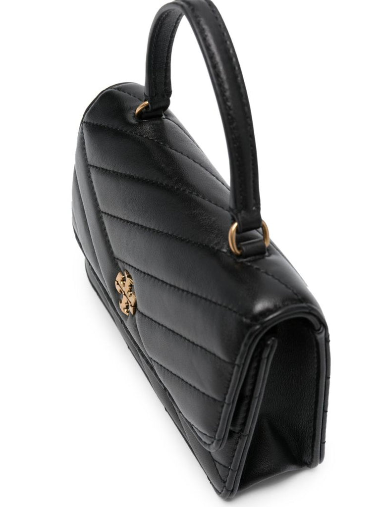 Black Kira Mini Leather Tote Bag