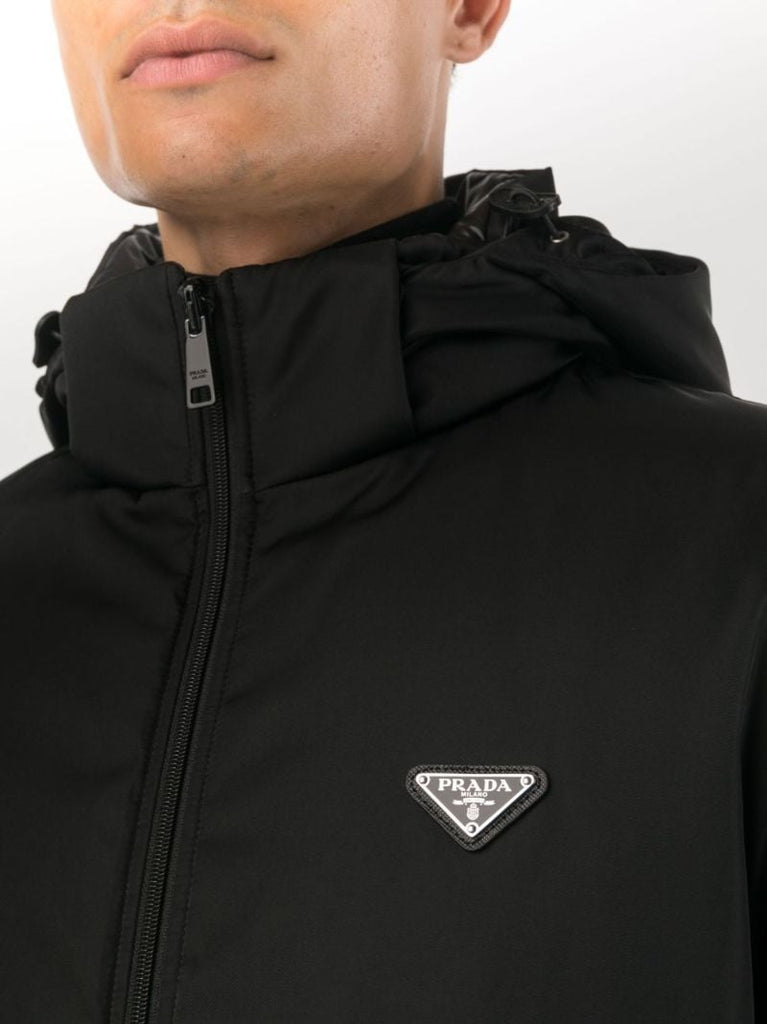 Black Triangle-logo Padded Jacket