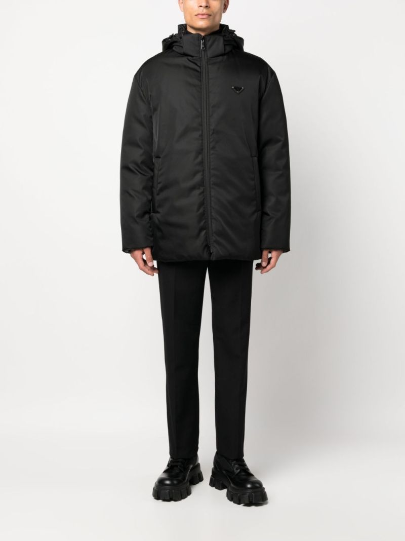 Black Triangle-logo Padded Jacket