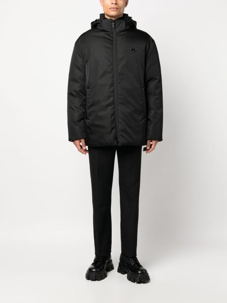 Black Triangle-logo Padded Jacket