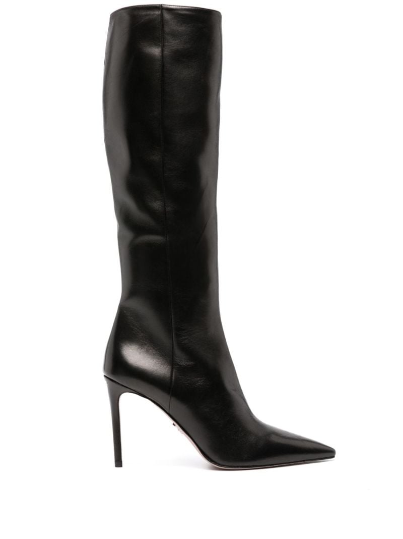 Black 95 Leather Knee-high Boots