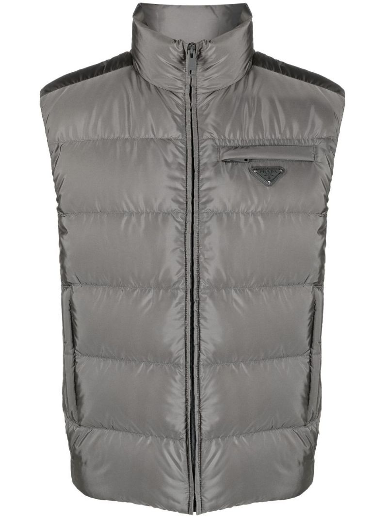 Grey Triangle Logo Padded Vest