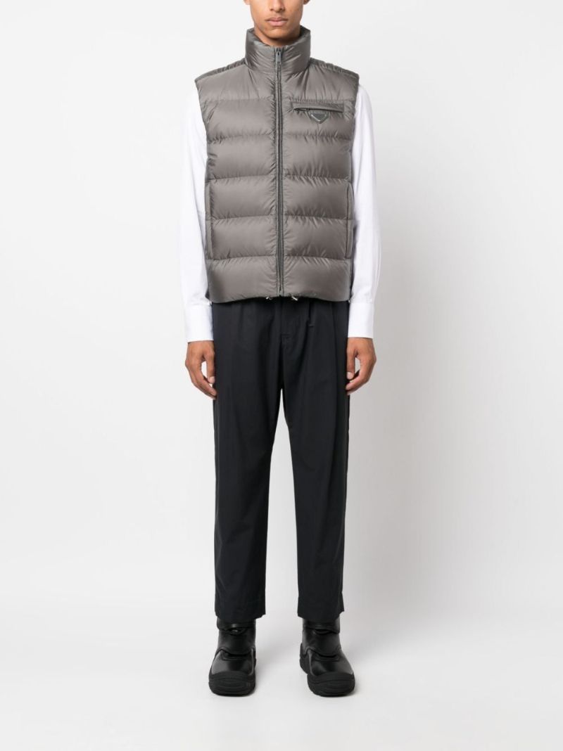 Grey Triangle Logo Padded Vest