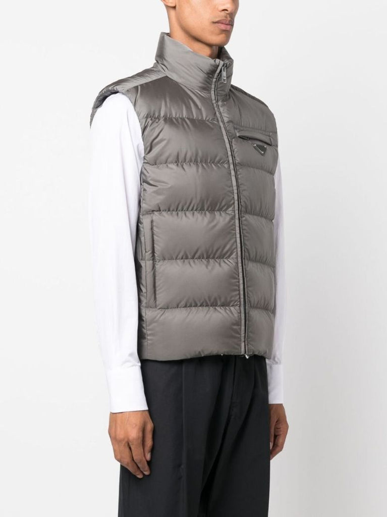 Grey Triangle Logo Padded Vest