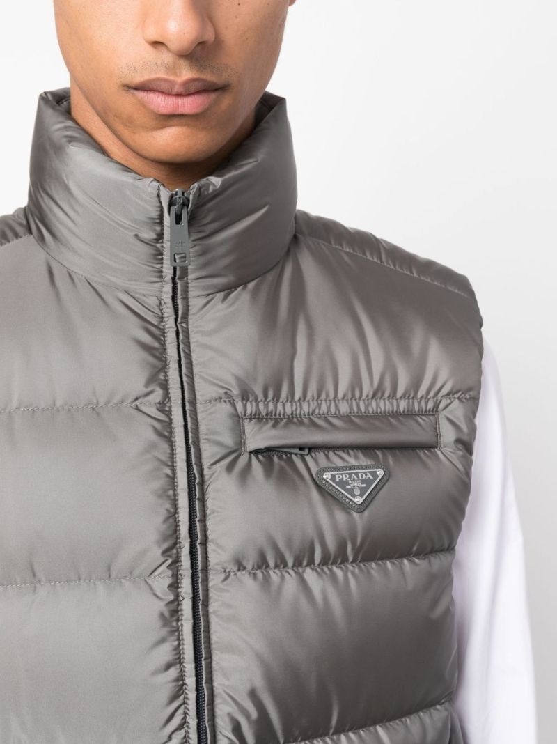 Grey Triangle Logo Padded Vest
