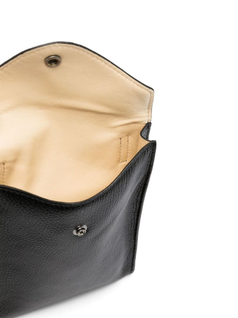Black Enveloppe Leather Cross Body Bag