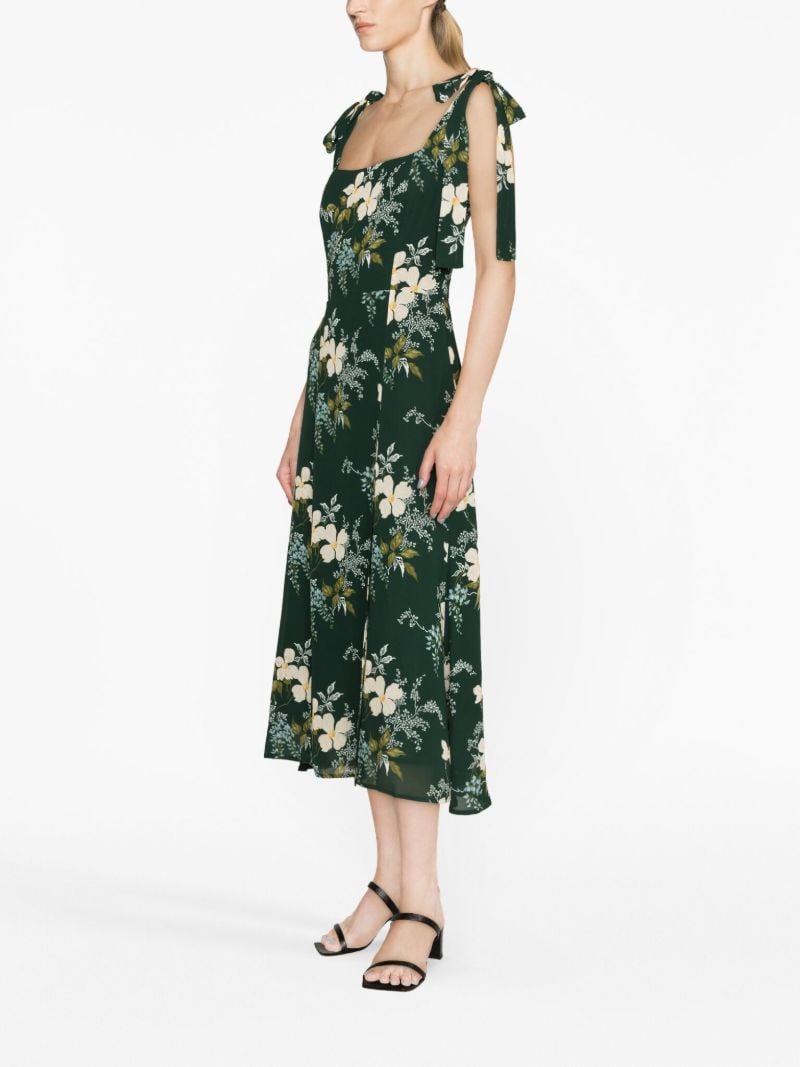 Green Twilight Floral-print Midi Dress