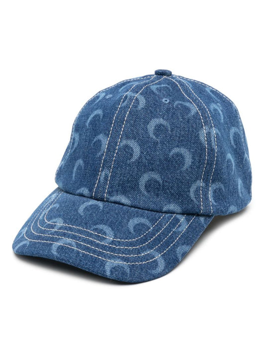 Blue Logo-print Denim Cap