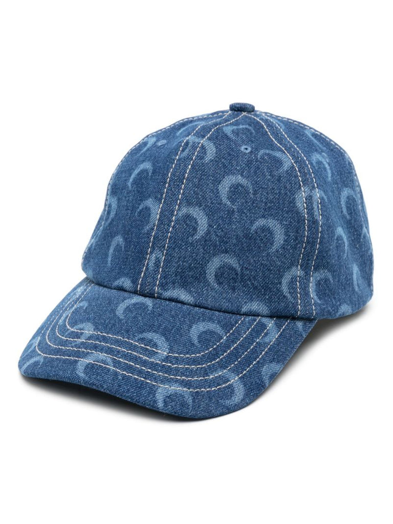 Blue Logo-print Denim Cap