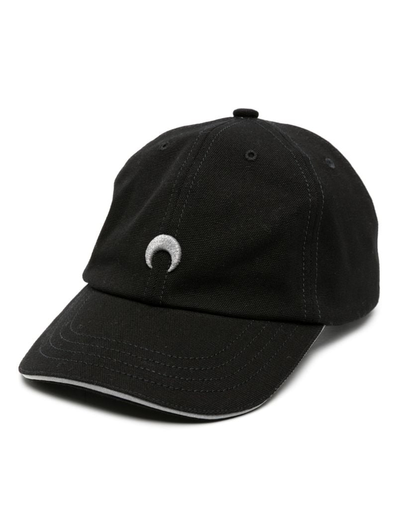 Black Logo-embroidered Cotton Cap