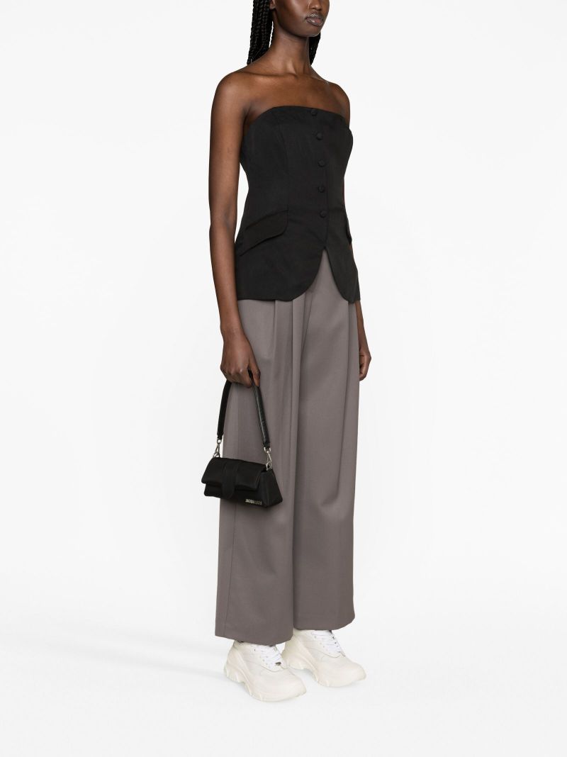 Black Tonya Strapless Top
