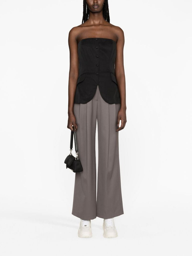 Black Tonya Strapless Top