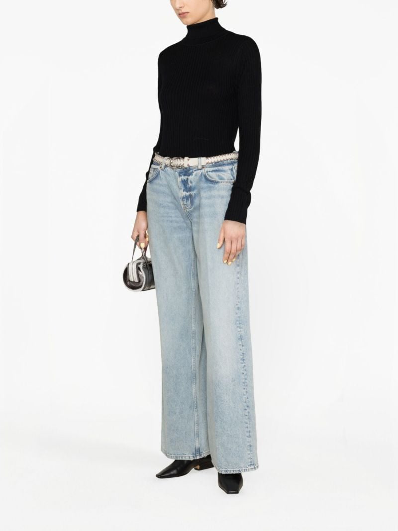 Blue Cary Wide-leg Jeans