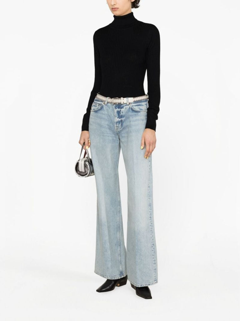 Blue Cary Wide-leg Jeans