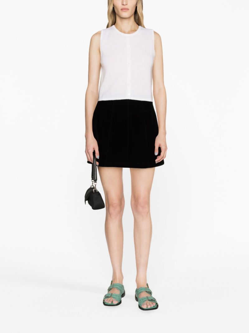 Neutral Jace Sleeveless Cashmere Top