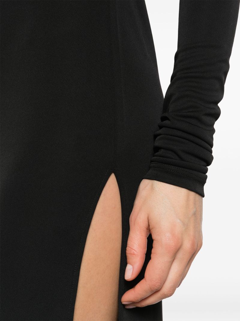 Black Parker Open-back Midi Dress