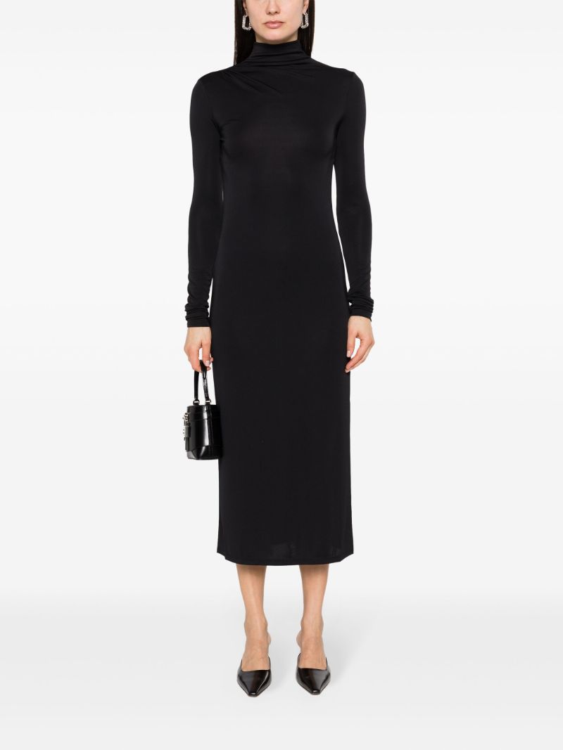 Black Parker Open-back Midi Dress