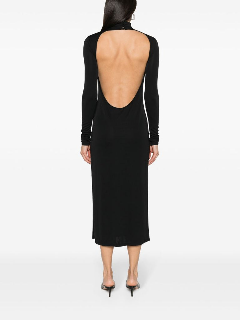 Black Parker Open-back Midi Dress