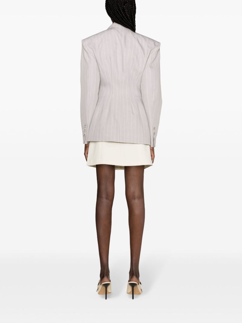 Grey Ottavia Hourglass Pinstripe Blazer