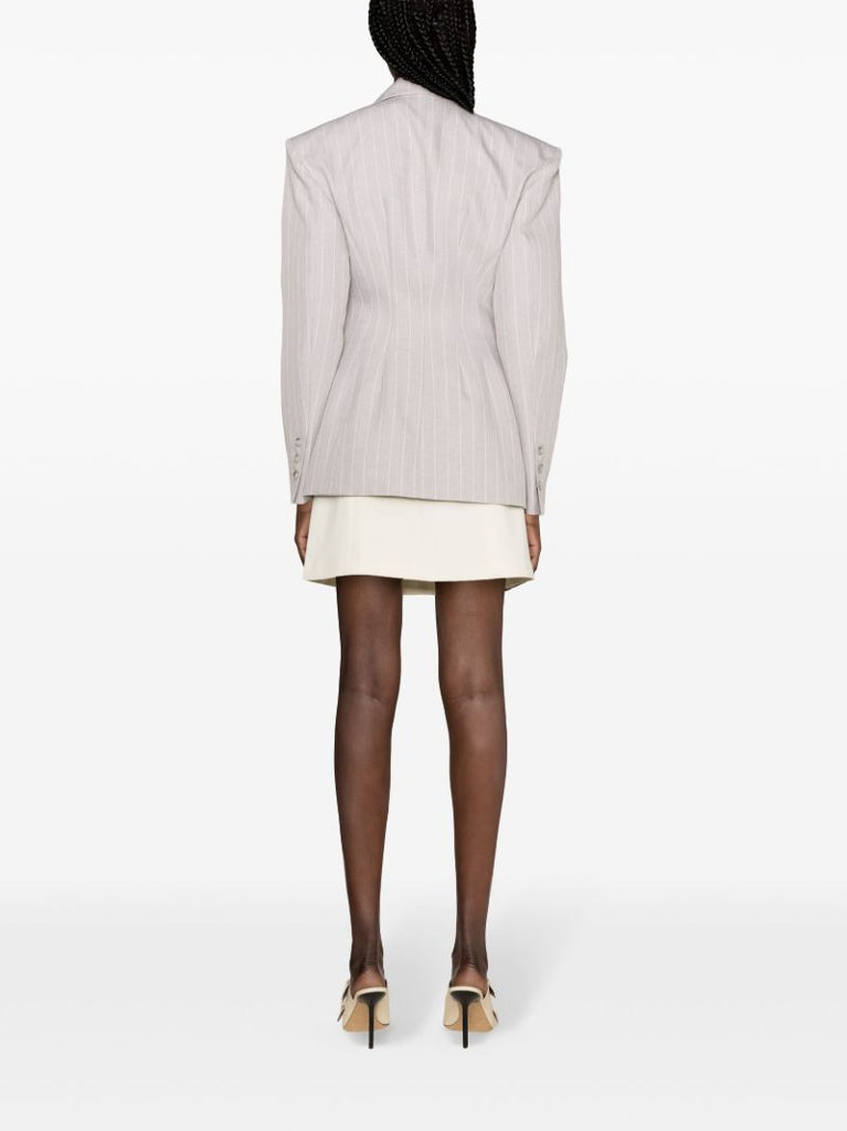 Grey Ottavia Hourglass Pinstripe Blazer