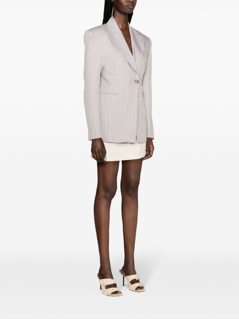 Grey Ottavia Hourglass Pinstripe Blazer