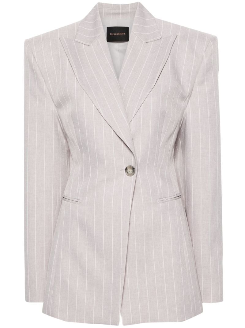 Grey Ottavia Hourglass Pinstripe Blazer