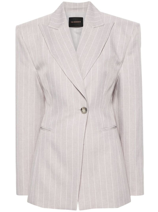 Grey Ottavia Hourglass Pinstripe Blazer