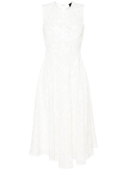 Neutral Chris Floral-jacquard Dress