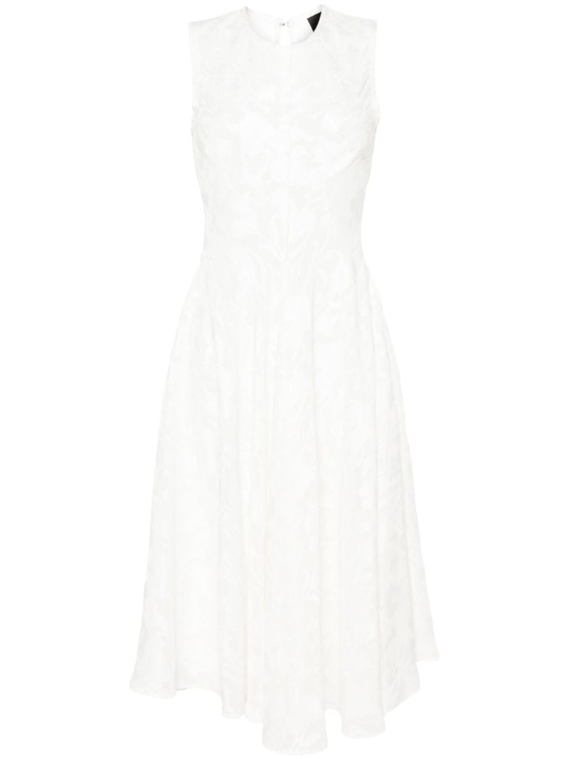 Neutral Chris Floral-jacquard Dress