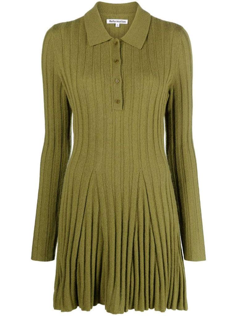 Green Walsh Cashmere Mini Dress