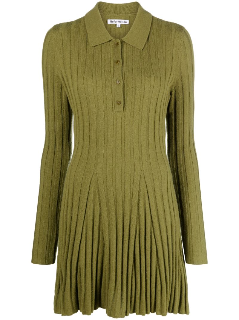 Green Walsh Cashmere Mini Dress
