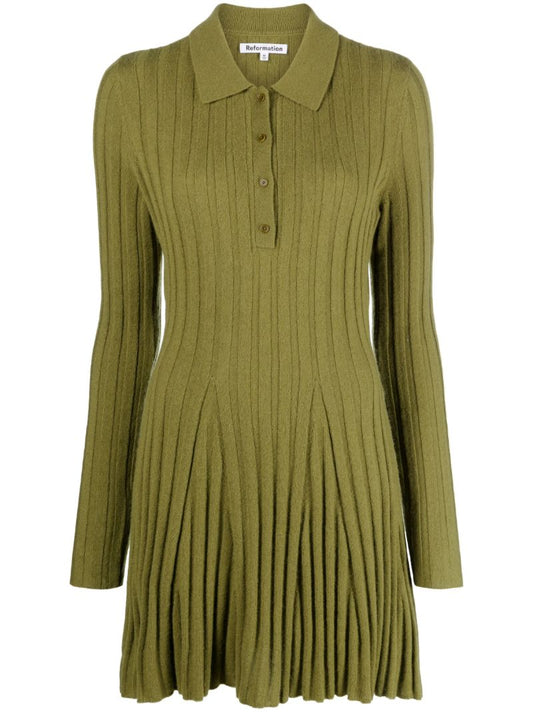 Green Walsh Cashmere Mini Dress