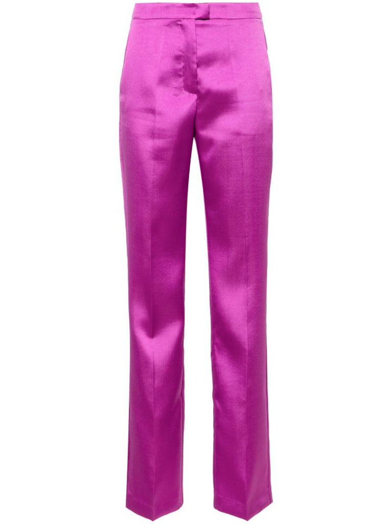 Purple Gladys Straight Tailored Trousers