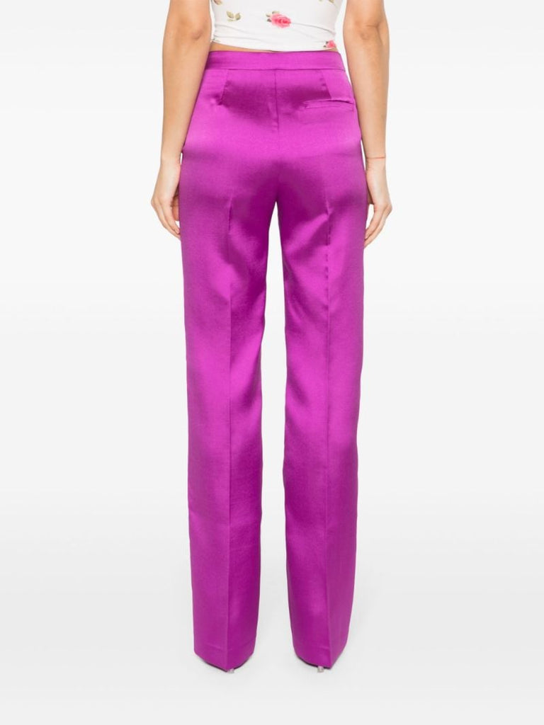 Purple Gladys Straight Tailored Trousers