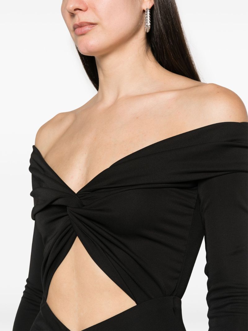 Black Kendall Ruched Minidress