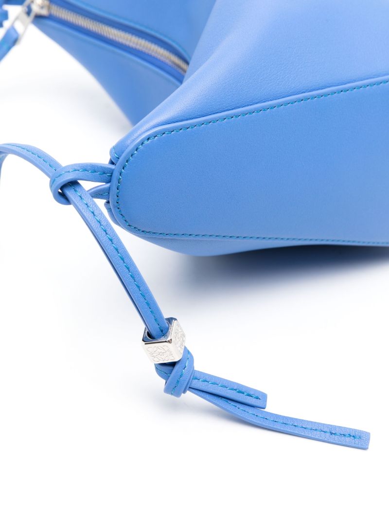 Blue Hammock Hobo Mini Leather Shoulder Bag
