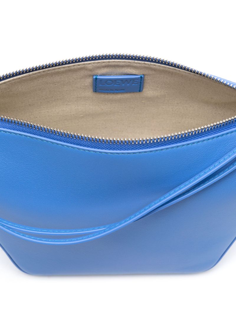 Blue Hammock Hobo Mini Leather Shoulder Bag