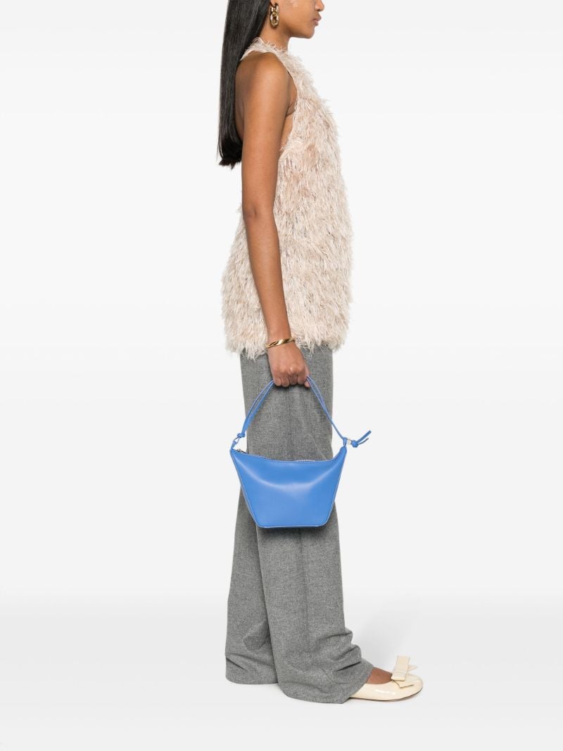 Blue Hammock Hobo Mini Leather Shoulder Bag