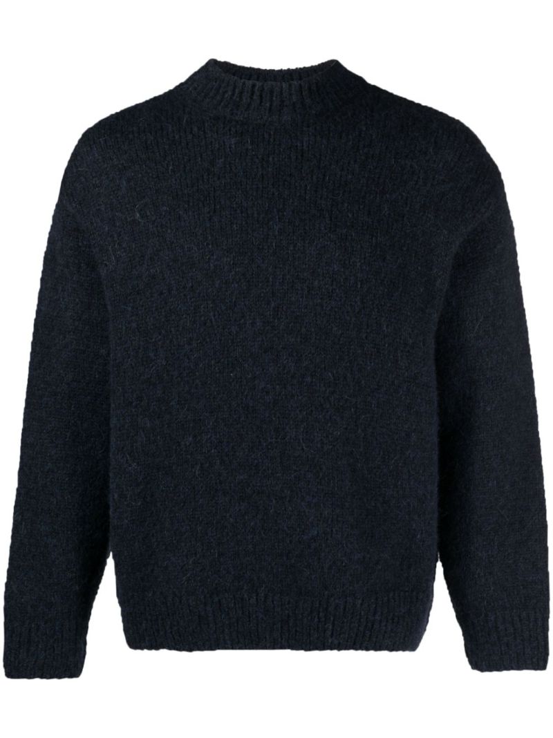 Blue La Maille Pavane Logo-jacquard Sweater