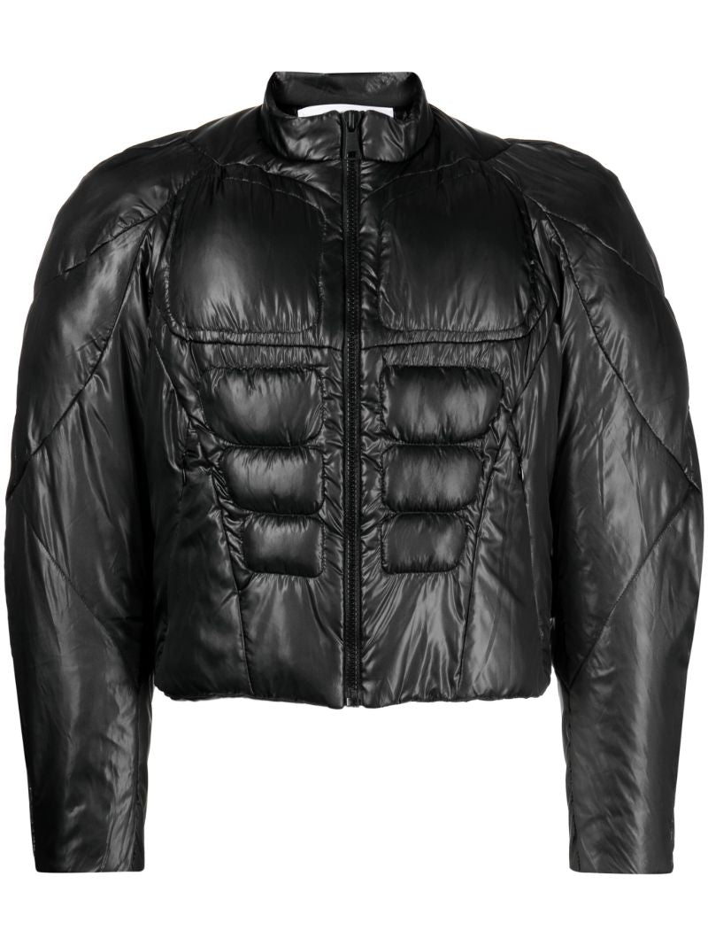 Black Muscle Puffer Jacket