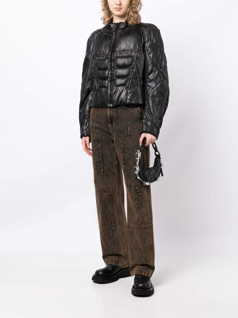 Black Muscle Puffer Jacket