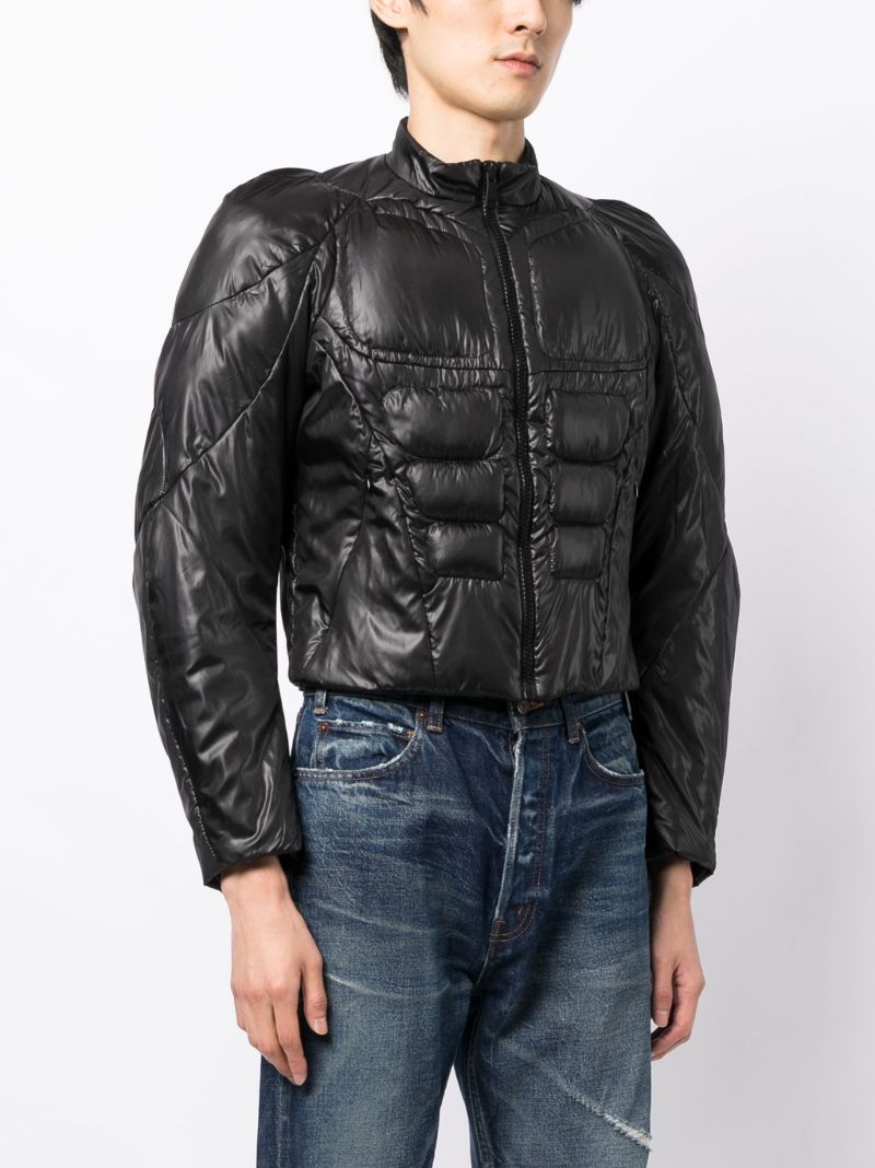 Black Muscle Puffer Jacket